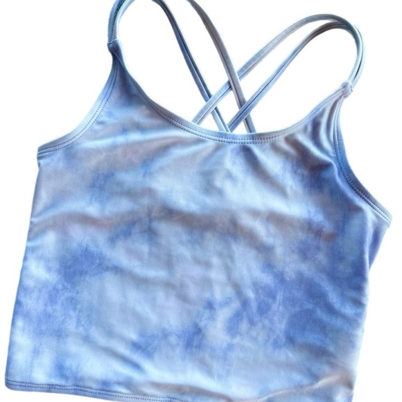 Gap Girls Blue Tie Dye Tankini Swim Suit Size Large 10-11 - Picture 2 of 6